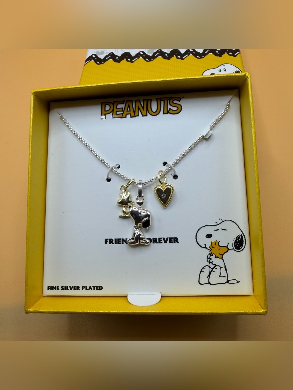 Peanuts Snoopy necklace silver plated - Picture 2 of 7